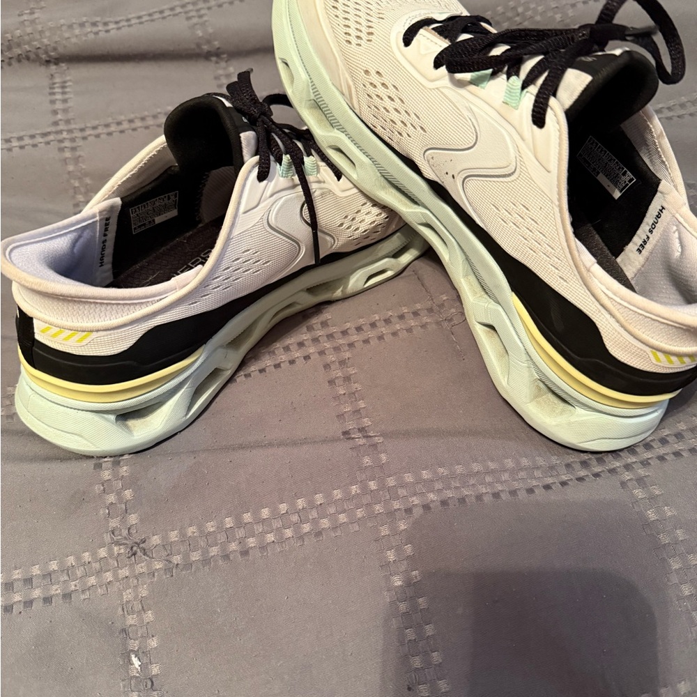 Skechers White and Black Athletic Shoes